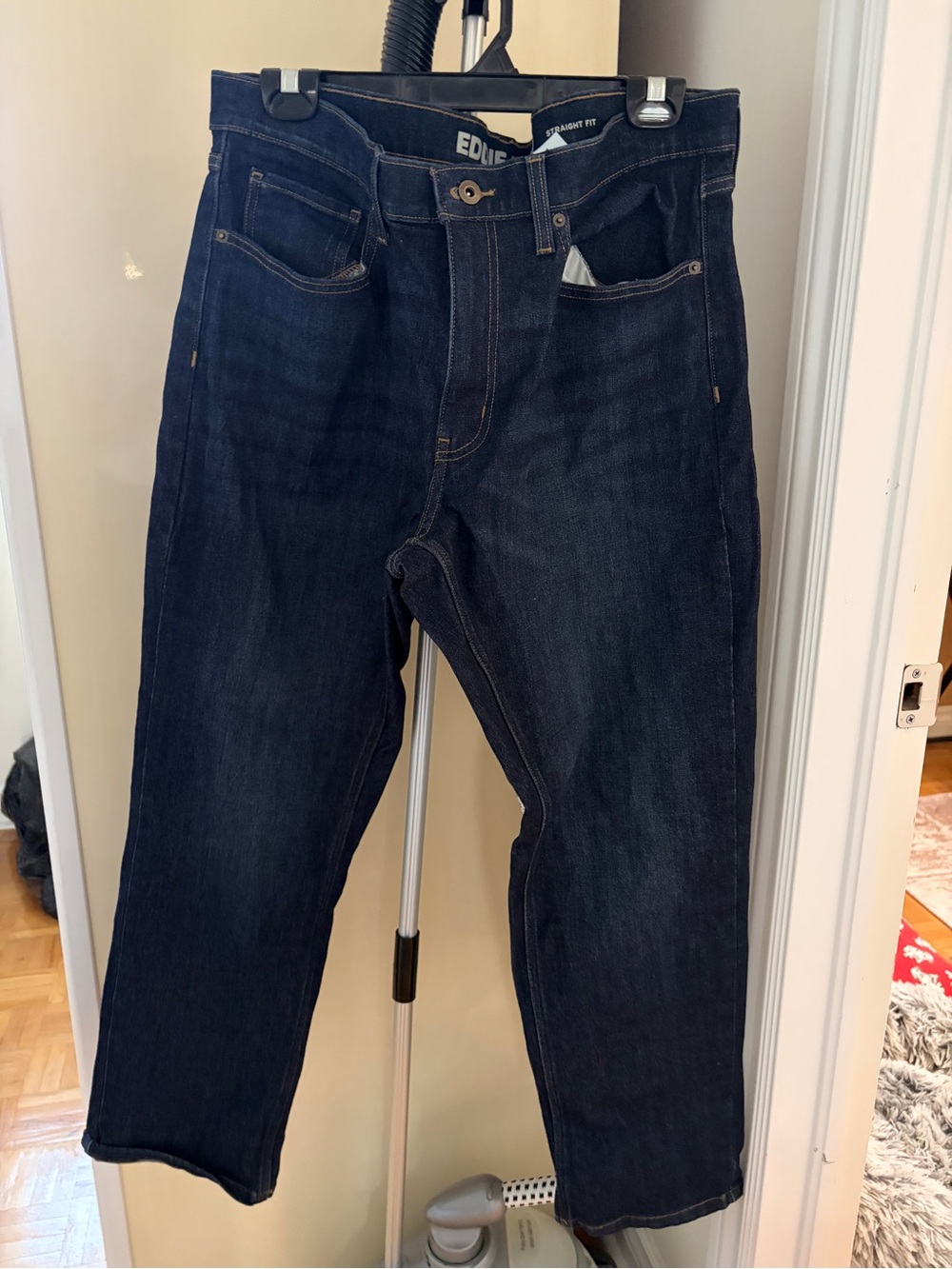 Eddie Bauer Men's Dark Blue Straight Jeans